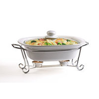 Circle Glass Buffet Square Casserole Size: 5