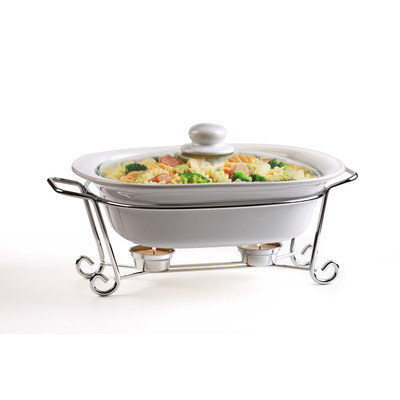 Circle Glass Buffet Square Casserole Size: 5