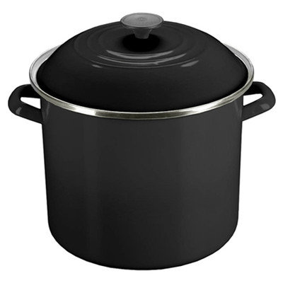 Le Creuset Enamel-on-Steel 12-Quart Covered Stockpot, Dune