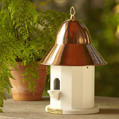 Lazy Hill Farms Polished Copper Roof Copper Top Bird House