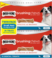 Milk-Bone Brushing Chews Daily Dental Treats - Small/Medium Twin Pack