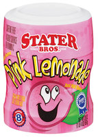 Stater Bros. Pink Lemonade Sugar Sweetened Soft Drink Mix 20 Oz Canister