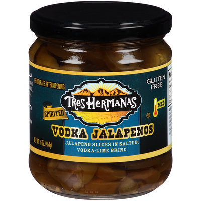 Tres Hermanas Medium Vodka Jalapenos 16 oz. Jar