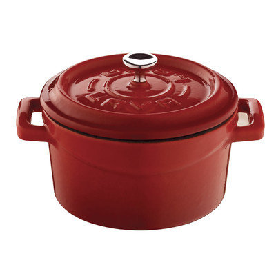 Lava Cookware Signature Enameled Cast-Iron Dutch Oven, 4.75 Qt, Orange Spice