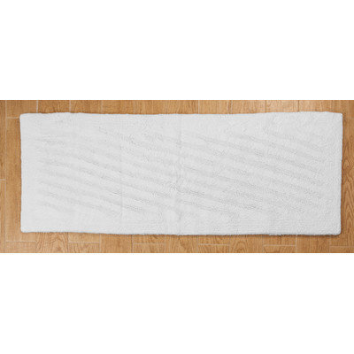 Textile Decor Castle 100% Cotton Shooting Star Reversible Bath Rug, 30 H X 20 W, White