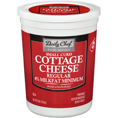 Daily Chef™ 4% Milkfat Minimum Small Curd Regular Cottage Cheese 5 lb. Tub
