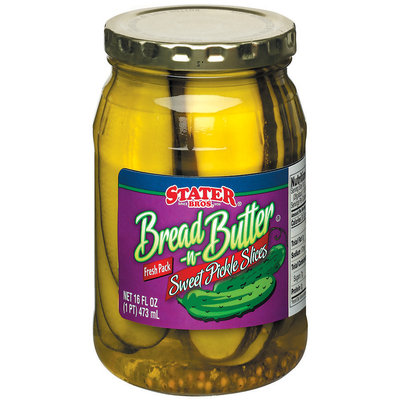 Stater Bros. Sweet Bread 'n' Butter Slices Pickles 16 Fl Oz Jar
