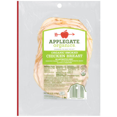 Applegate Farms Organic Smoked (Item Number 00668) Chicken Breast 6 Oz Peg