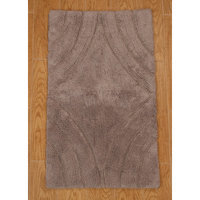 Textile Decor Castle 100% Cotton Diamond Spray Latex Back Bath Rug, 24 H X 17 W, Stone