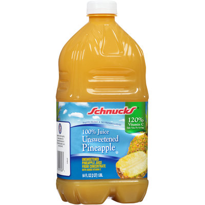Schnucks® Unsweetened 100% Pineapple Juice 64 fl. oz. Bottle