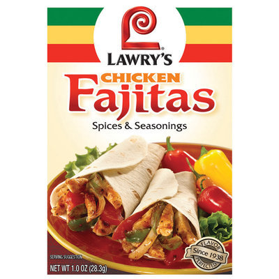 Dry Seasoning Chicken Fajitas Lawry's Spices & Seasonings 1 Oz Packet