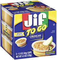 Jif® To Go™ Crunchy Peanut Butter 1.5 oz 3 ct