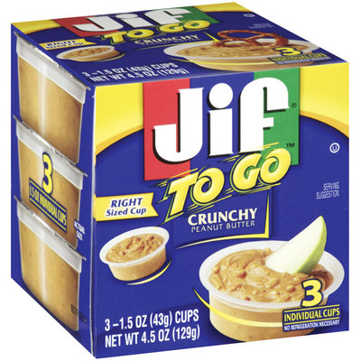 Jif® To Go™ Crunchy Peanut Butter 1.5 oz 3 ct