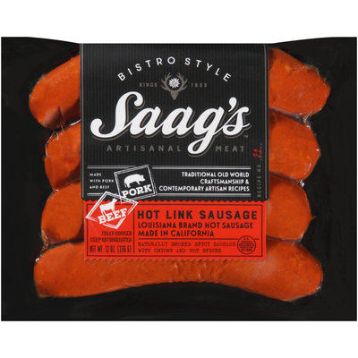 Saag's™ Bistro Style Hot Link Sausage 12 oz. Package
