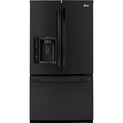 Lg - 24.7 Cu. Ft. French Door Refrigerator With Thru-the-door Ice And Water - Black