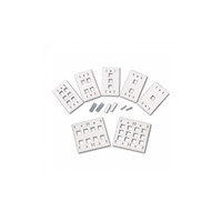 Cables to Go Multiple-Port Multimedia Keystone Wall Plate - White (Set of 4)