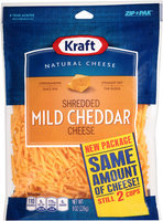 Kraft Shredded Mild Cheddar Cheese ZIP-PAK®