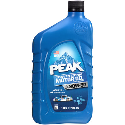 Peak® SAE 20W-50 Conventional Motor Oil 1 qt. Bottle