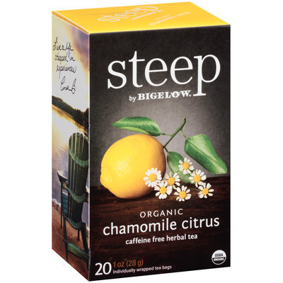 Steep by Bigelow® Organic Chamomile Citrus Caffeine Free Herbal Tea 20 ct. Bags