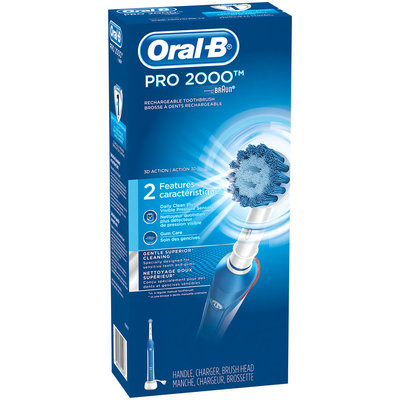 PRO Sensitive Clean Oral-B Pro 2000 Power Rechargeable Toothbrush powered by Braun