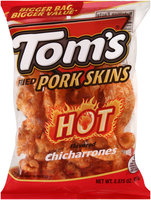 Tom's® Fried Pork Skins Hot 2.38 oz. Bag