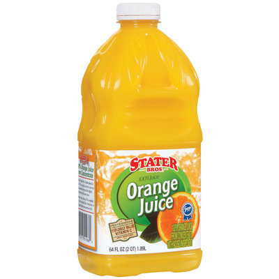 Stater Bros. 100% Orange Juice 64 Fl Oz Plastic Container