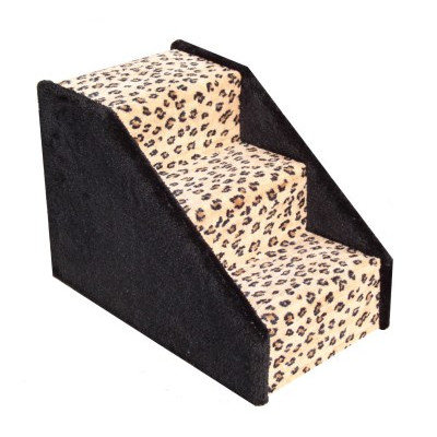 Animal Stuff Bear's Stairs Three-Step Carpeted Pet Stairs Color: Leopard