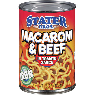 Stater Bros.® Macaroni & Beef in Tomato Sauce 15 oz