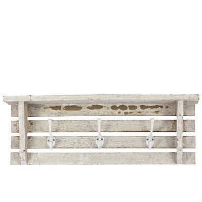Urban Trends Wooden Wall Shelf-White