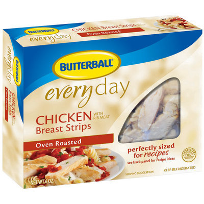 Butterball Oven Roasted Chicken Breast Strips 6 Oz Box