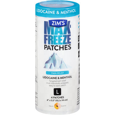 Zim's® Max-Freeze Pain Relief Patches L 4 ct Container