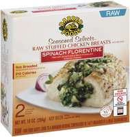 Barber Foods® Seasoned Selects™ Spinach Florentine Raw Stuffed Chicken Breasts 2 ct Box