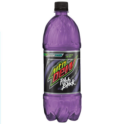Mountain Dew® Pitch Black® Soda 1L Plastic Bottle