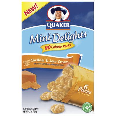 Mini Delights Cheddar & Sour Cream .70 Oz Packs Multigrain Cakes 6 Ct Package