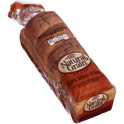 Natural Grain® 100% Whole Wheat Bread 20 oz. Bag