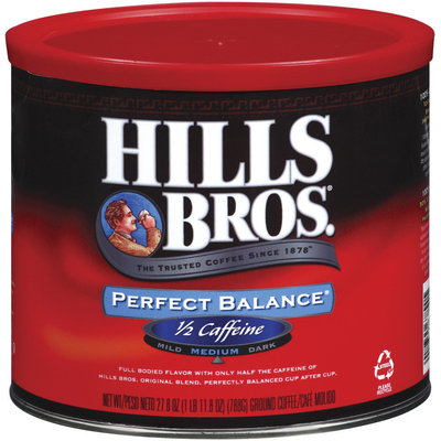 Hills Bros Perfect Balance 1/2 Caffeine Coffee 27.8 Oz Canister