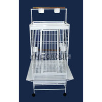 Yml Play Top Wrought Iron Parrot Cage Color: White