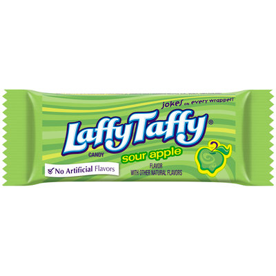 LAFFY TAFFY Sour Apple Candy 145 Pieces 3.08 lb. Tub