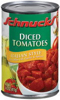 Schnucks Italian Style W/Olive Oil Garlic & Spices Tomatoes Diced 14.5 Oz Can