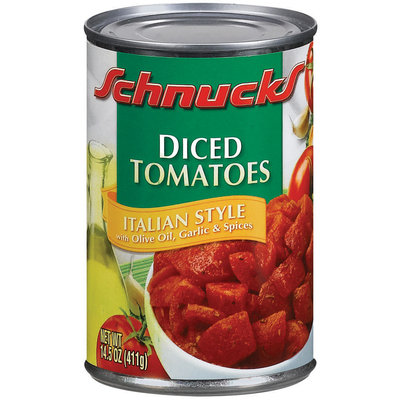 Schnucks Italian Style W/Olive Oil Garlic & Spices Tomatoes Diced 14.5 Oz Can
