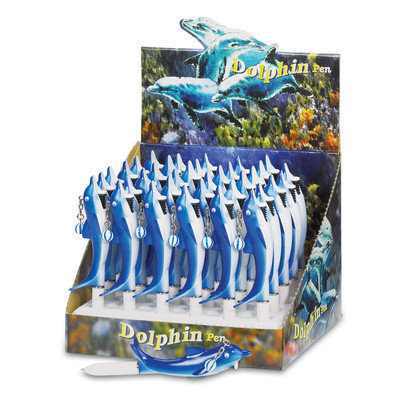 Koehler Christmas Gift Decorative Dolphin Figure Wrinting Plastic Pen Pack