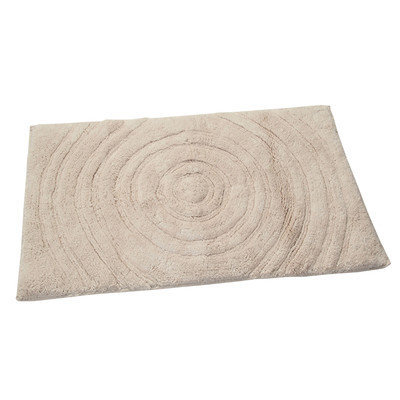 Textile Decor Castle Castle Hill 100% Cotton Echo Spray Latex Back Bath Rug, 40 H X 24 W, Ivory