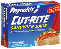REYNOLDS CUT-RITE WAX PAPER Wax Paper Sandwich Bags 50 CT BOX