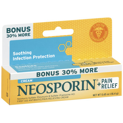 Neosporin® Neosporin Plus Pain Relief Antibiotic Cream 30% Bonus Bonus .65 Oz Peg