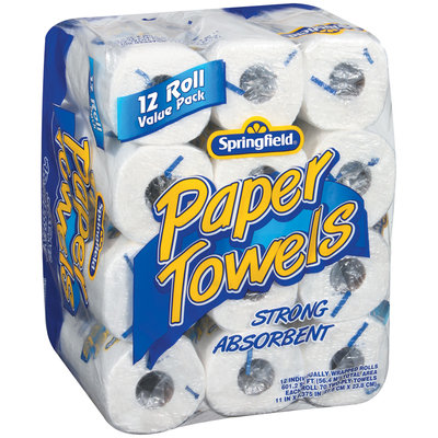 Springfield Value Pack 12 Rolls Paper Towels