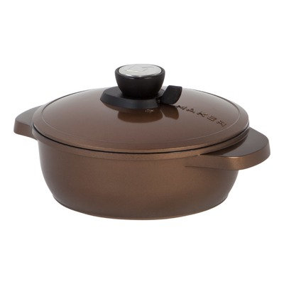 Maker Homeware SmartSteam 2 QT Shallow Cookware Color: Bronze
