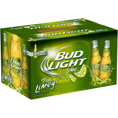 Bud Light Lime 7 Oz 4 - 6 Pks Beer 24 Pk Glass Bottles