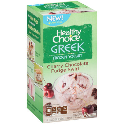 Healthy Choice® Cherry Chocolate Swirl Greek Frozen Yogurt Frozen Dairy Snack 3-4 fl. oz. Cups