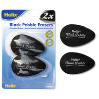 Maped Helix Usa 25005 Black Pebble Erasers 2 Count