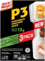 Oscar Mayer P3 Turkey Breast, Colby Jack Cheese & Almonds Portable Protein Pack 3-2.0 oz. Trays